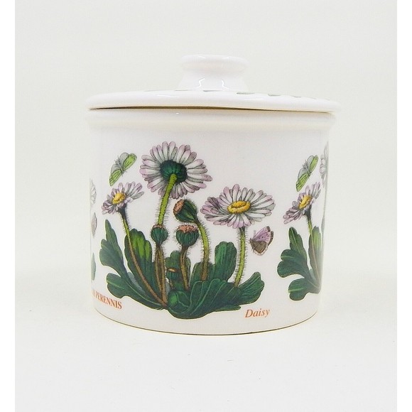 Portmeirion Botanic Garden Ceramic Covered Sugar Bowl Drum Shape Daisy - Picture 2 of 8